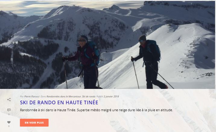 ski de randonn&eacute;e au Baus de la Frema - Ski de rando dans le Mercantour